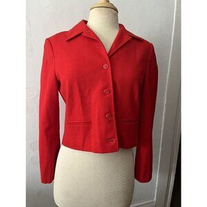 Pendelton red cropped short hip length 100 % Virgin wool FREE SHIPPING!!